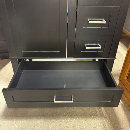 Black Shaker Vanity with Ceramic Integrated Sink Top - detail 3