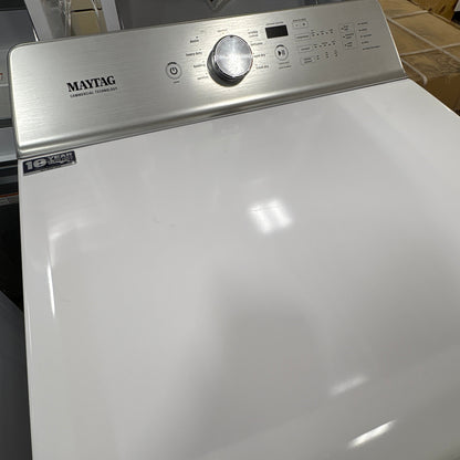 Maytag Front Load Elec Dryer - control console with the rotary cycle selector and digital time display