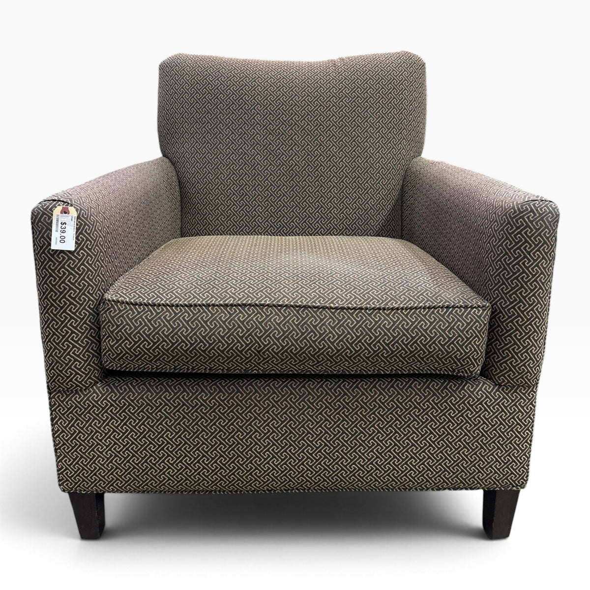 GDM Habitat for Humanity ReStore Greek Key Accent Armchair