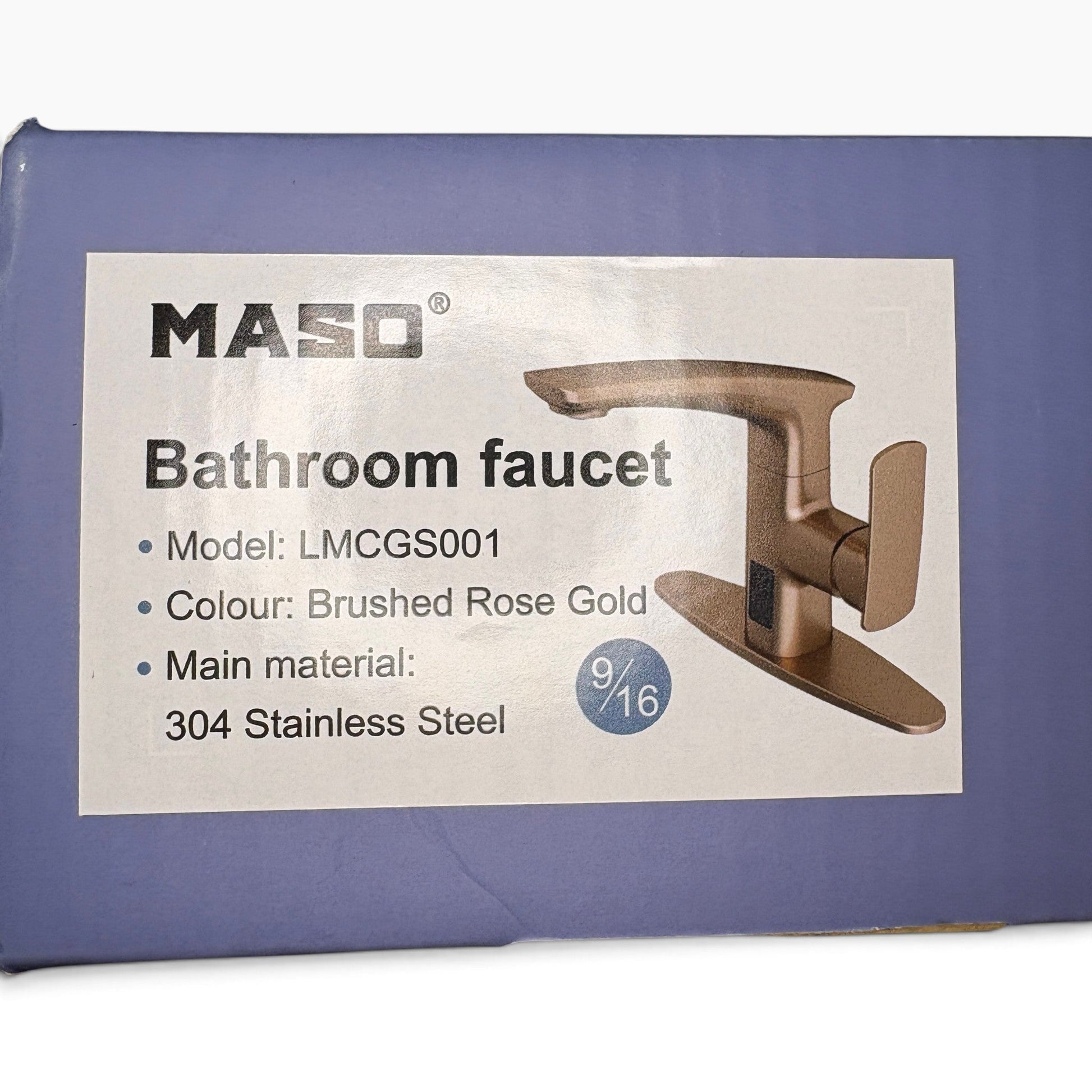 MASO Single-Handle Bathroom Faucet, Brushed Rose Gold at the Urbandale Habitat ReStore