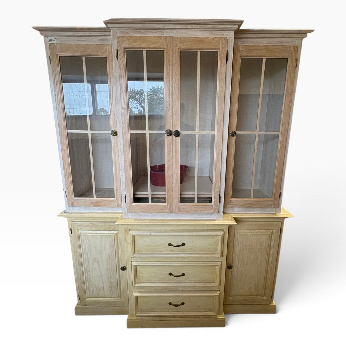 GDM Habitat for Humanity ReStore Oak Lighted China Hutch