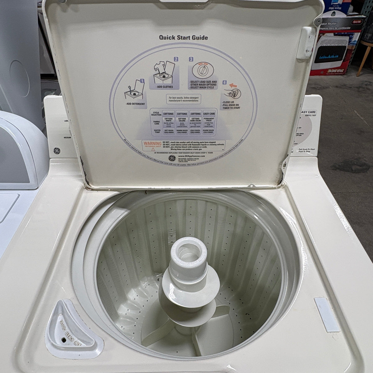 GDM Habitat for Humanity ReStore GE Super Capacity Plus Top-Load Washer, Almond