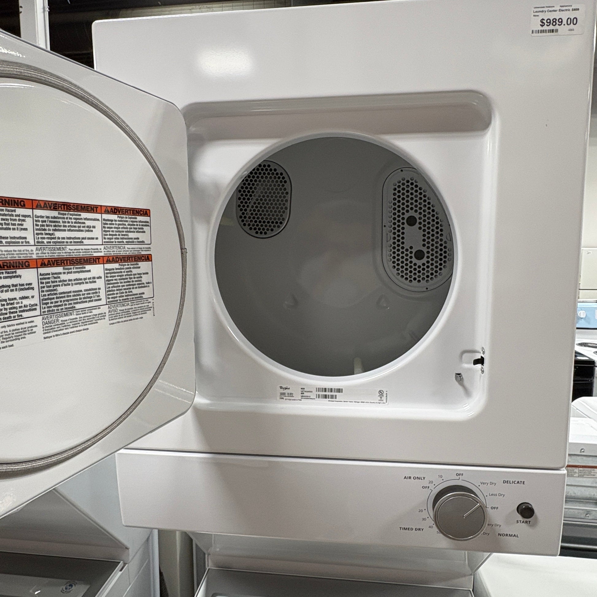 GDM Habitat for Humanity ReStore Whirlpool Electric Stacked Laundry Center