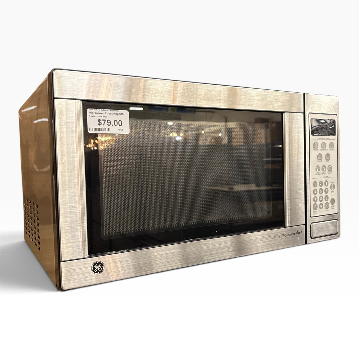 GDM Habitat for Humanity ReStore GE Turntable Microwave