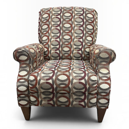 GDM Habitat for Humanity ReStore Push-Back Recliner Accent Chair, Circles Pattern