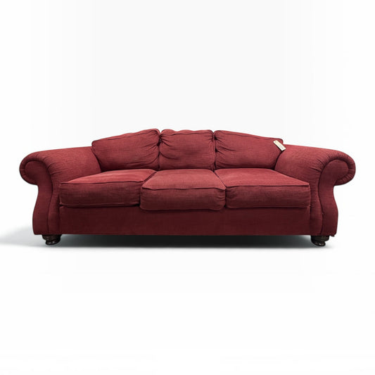 Burgundy Chenille Sofa
