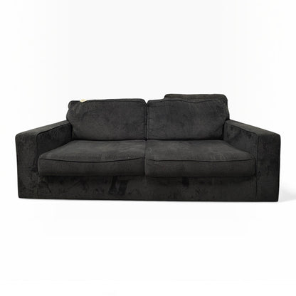 GDM Habitat for Humanity ReStore Charcoal Gray Two-Cushion Fabric Sofa