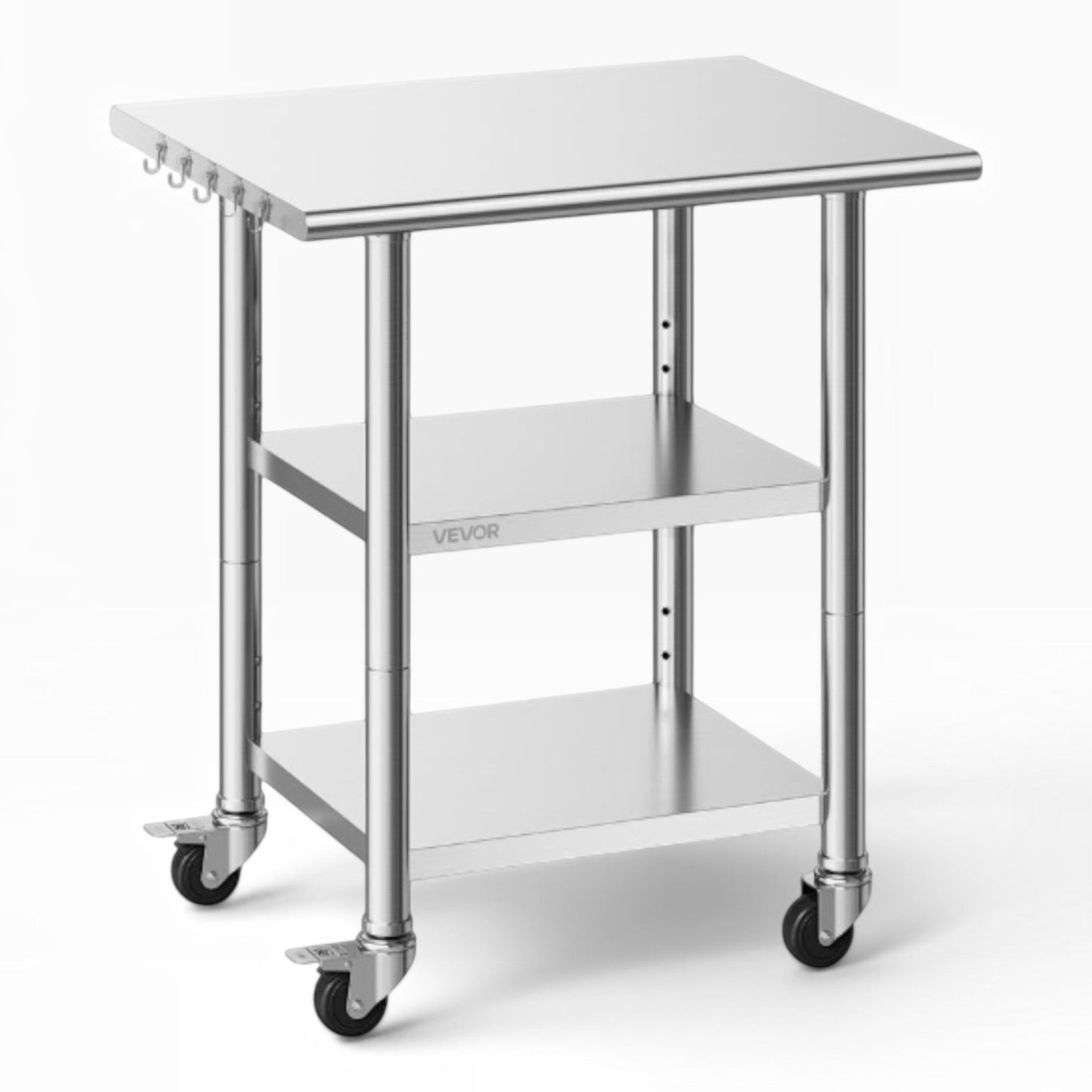 GDM Habitat for Humanity ReStore VEVOR 24 x 30 Stainless Steel Prep Table with 2 Shelves