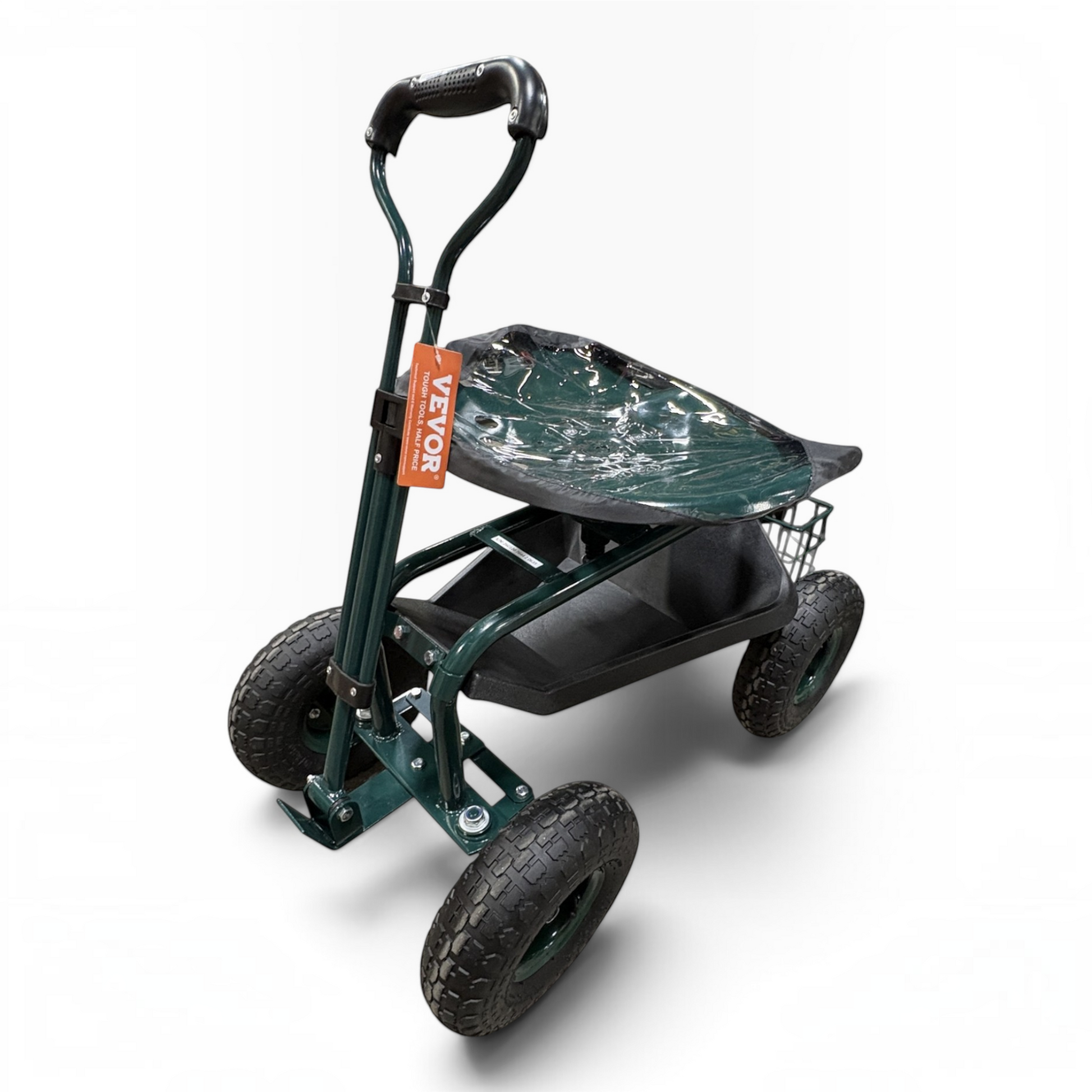 GDM Habitat for Humanity ReStore VEVOR Rolling Garden Cart Scooter with Swivel Seat