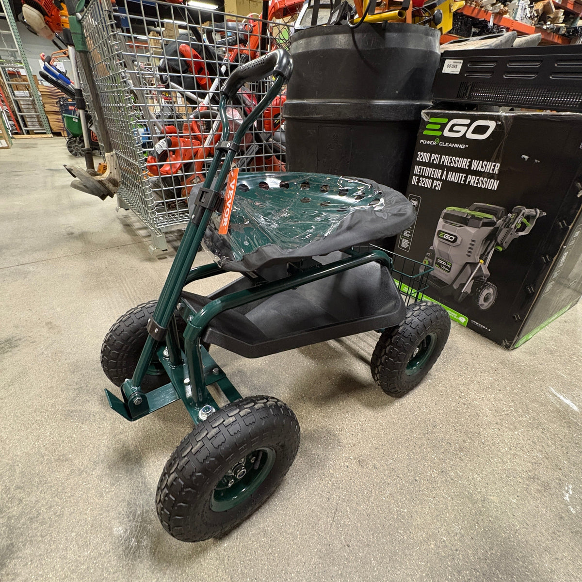 GDM Habitat for Humanity ReStore VEVOR Rolling Garden Cart Scooter with Swivel Seat