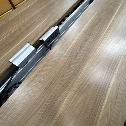 Turnstone Campfire Big Table - close-up of the centre trough running the length of the top