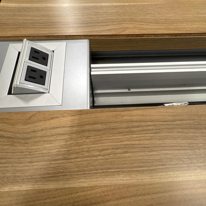 Turnstone Campfire Big Table - flush duplex power outlet set into the centre trough