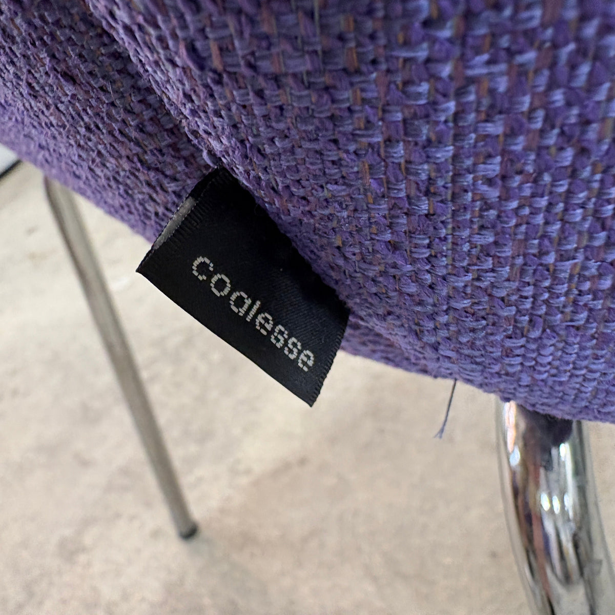 Coalesse Wrapp Lounge Chair - Coalesse brand label stitched under the seat