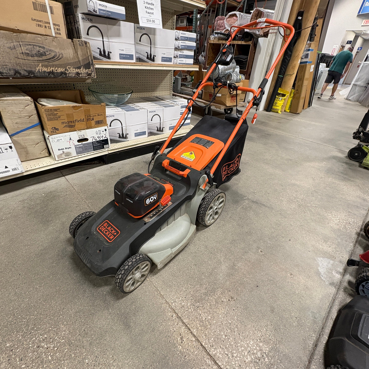 GDM Habitat for Humanity ReStore Black+Decker 60V MAX Lithium Cordless Push Mower