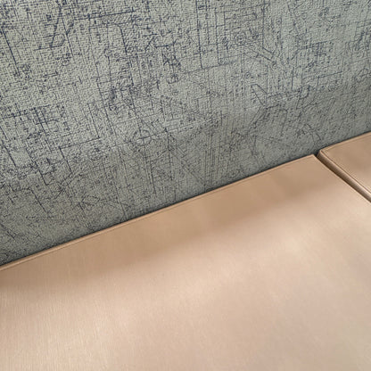Steelcase Regard 2 Seat Bench - close-up of the seat pad meeting the textured back panel