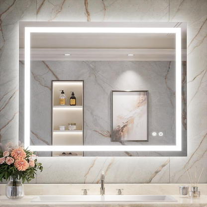 GDM Habitat for Humanity ReStore Keonjinn 40 x 32 in Backlit LED Bathroom Mirror