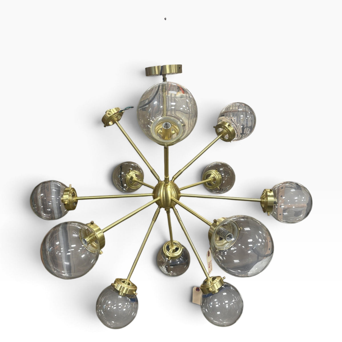 GDM Habitat for Humanity ReStore Brass Sputnik Chandelier