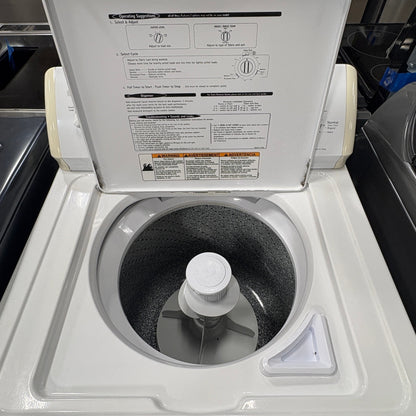 Kenmore Super Capacity Washer - lid open showing the centre-post agitator and the tub