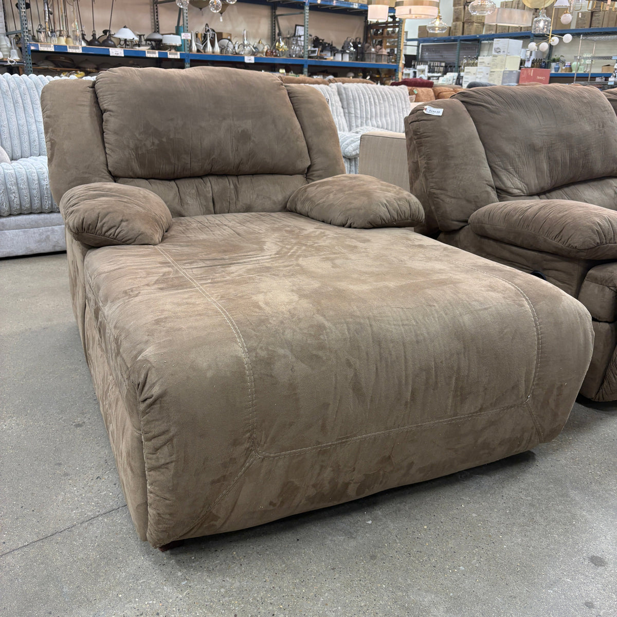 Brown Microfiber Chaise