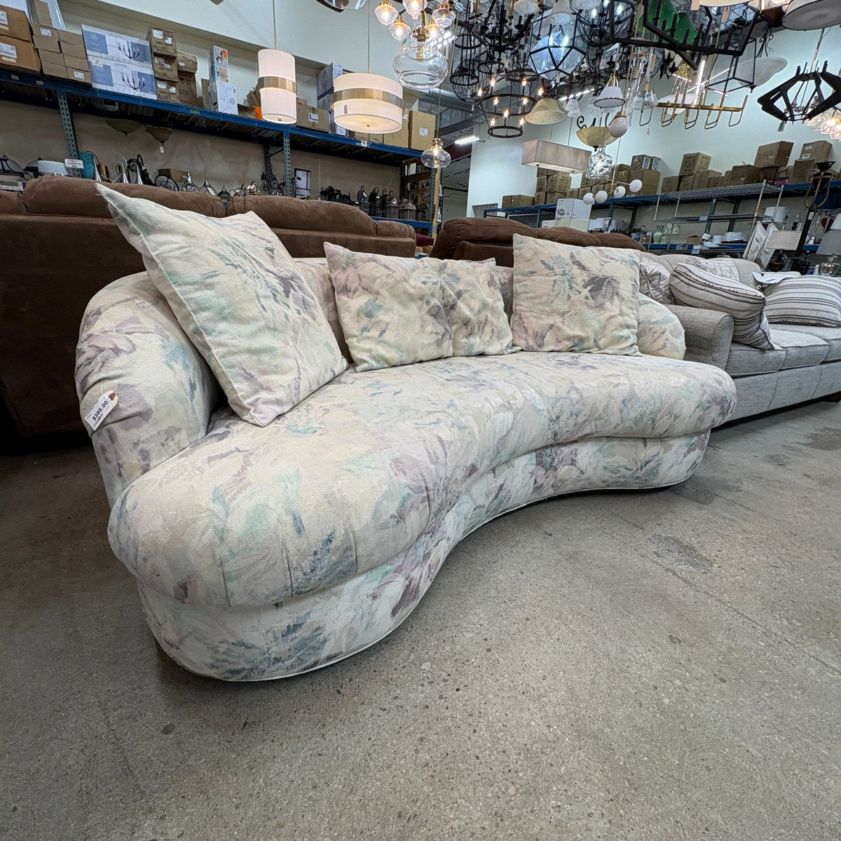 Floral Curved Sofa
