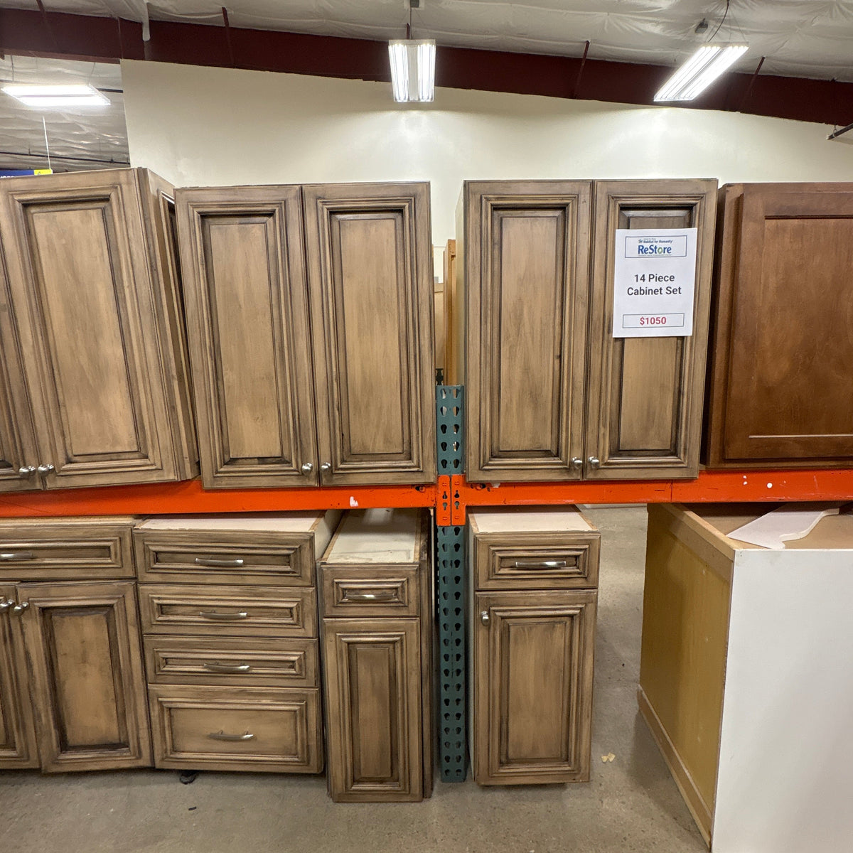 14 Pc Glazed Cabinet Set