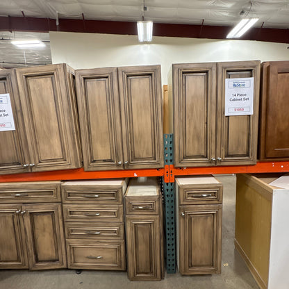 14 Pc Glazed Cabinet Set