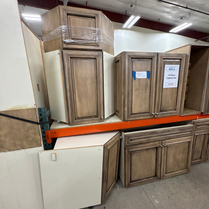 14 Pc Glazed Cabinet Set