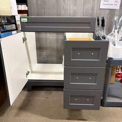 30 in Gray Vanity Base