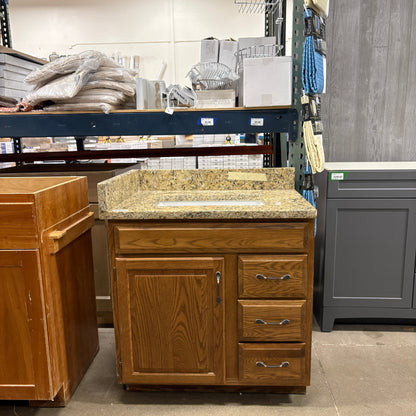 Oak Vanity with Granite Top