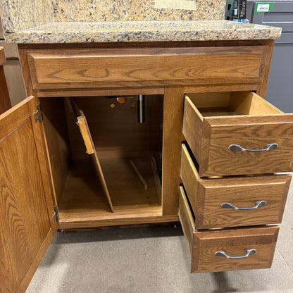 Oak Vanity with Granite Top