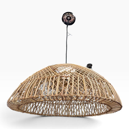 Woven Rattan Dome Pendant