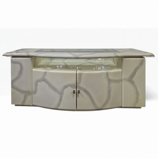 Cream Lacquer Console Buffet FALSE location-set