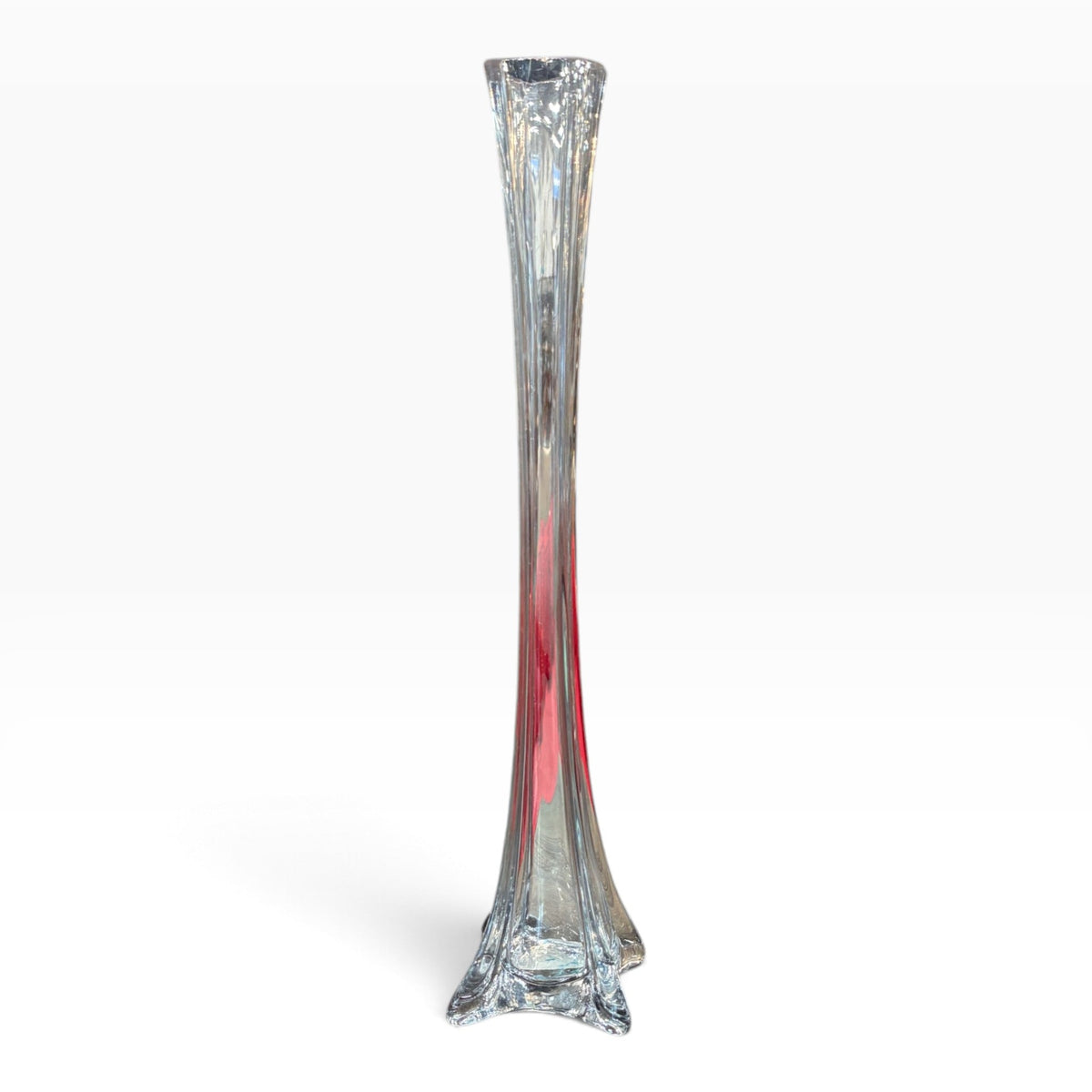 17 in Clear Glass Eiffel Tower Bud Vase