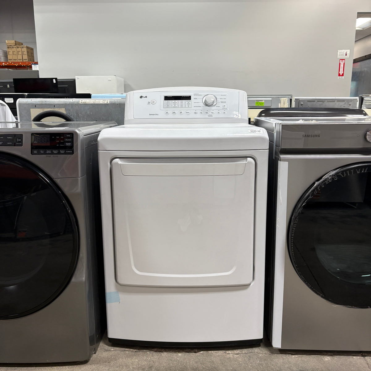 LG 7.3 cu ft Sensor Dry Electric Dryer, White