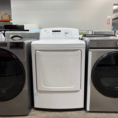 LG 7.3 cu ft Sensor Dry Electric Dryer, White