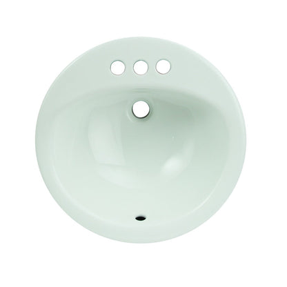 Foremost Dahlin 19 in Round Drop-In Bathroom Sink, White Vitreous China, New in Box