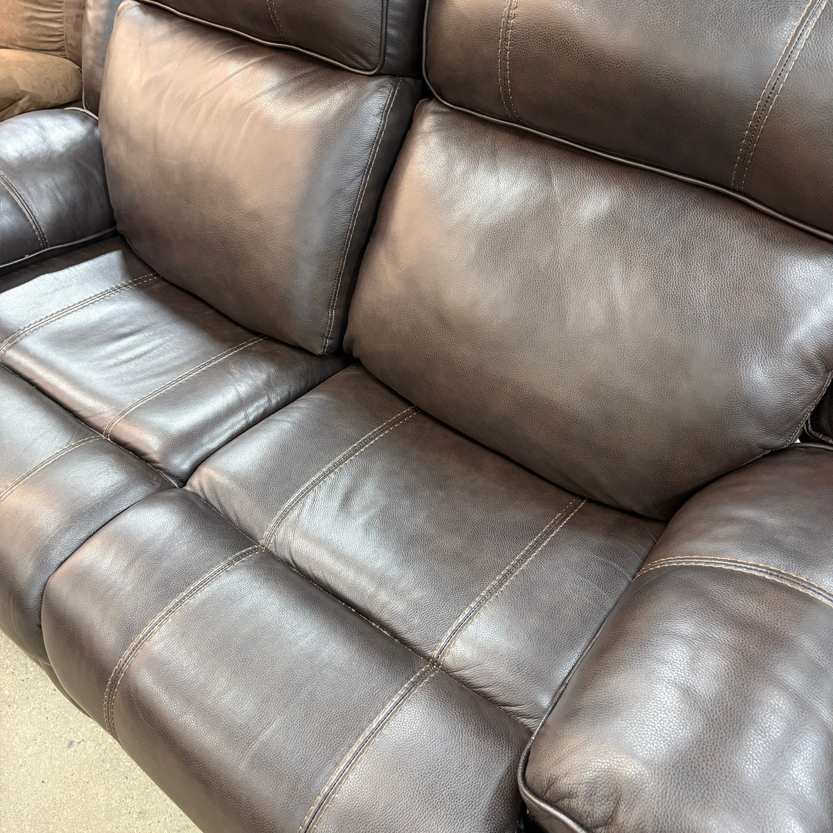 Leather Power Recline Loveseat FALSE location-set