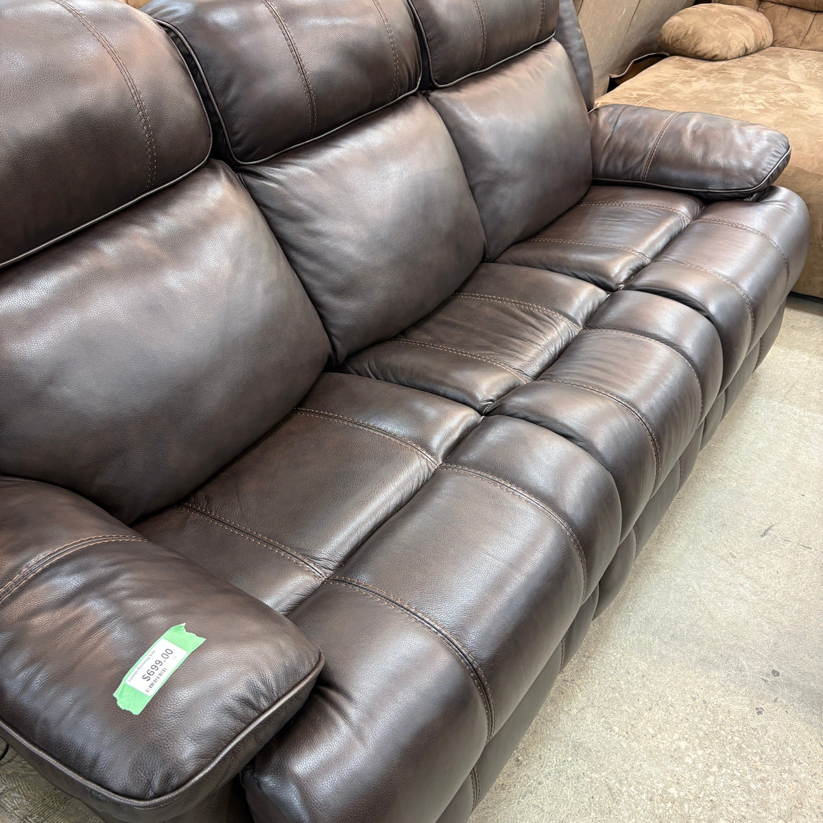 Leather Power Reclining Sofa FALSE location-set