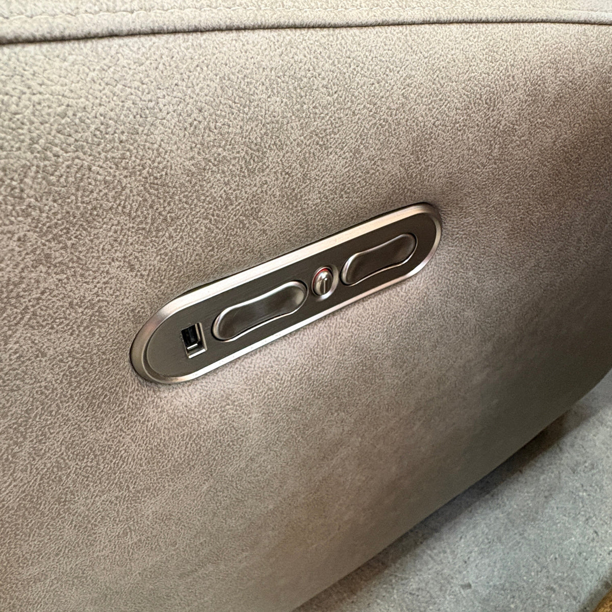 Taupe Power Reclining Sofa location-set