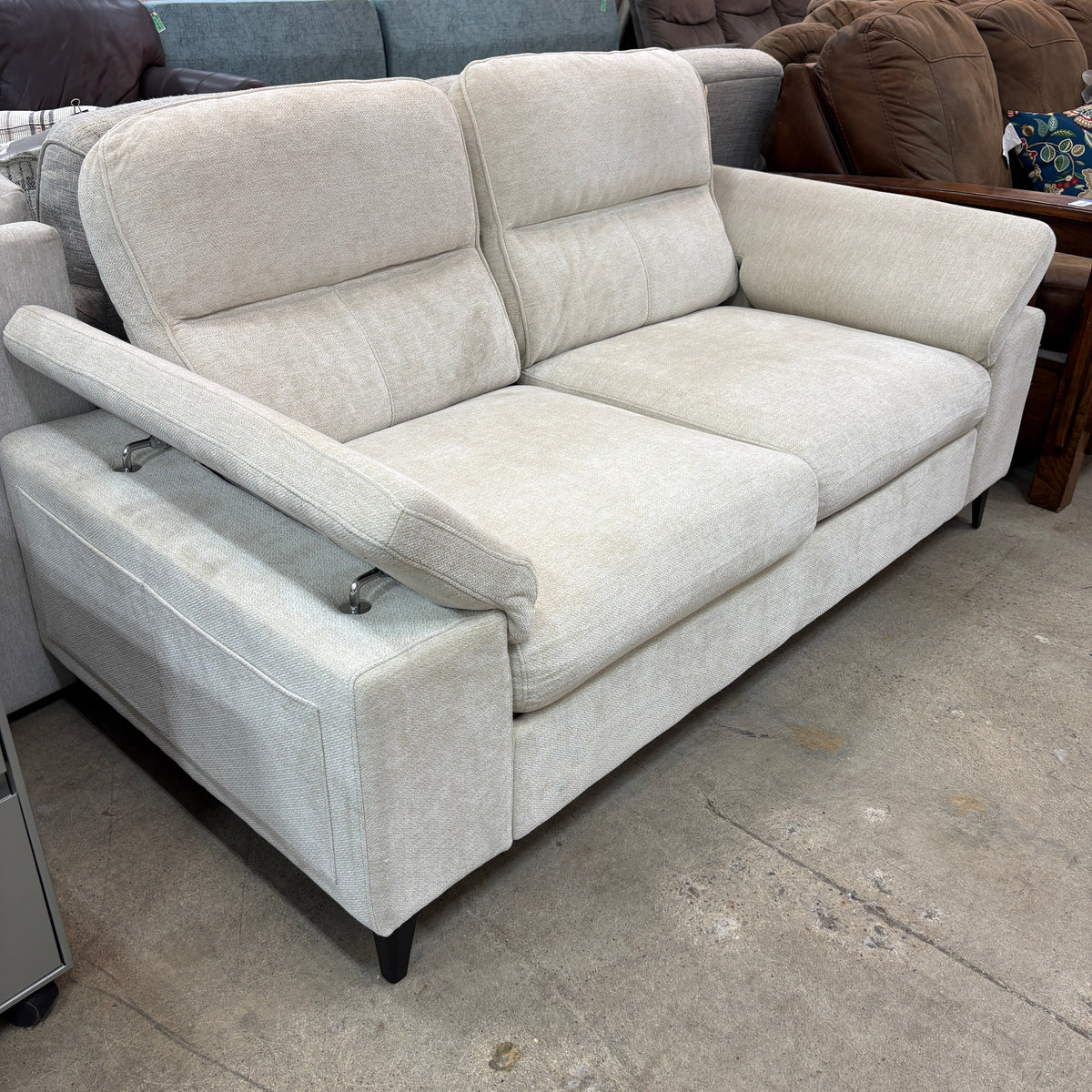 Cream Modern Loveseat FALSE location-set