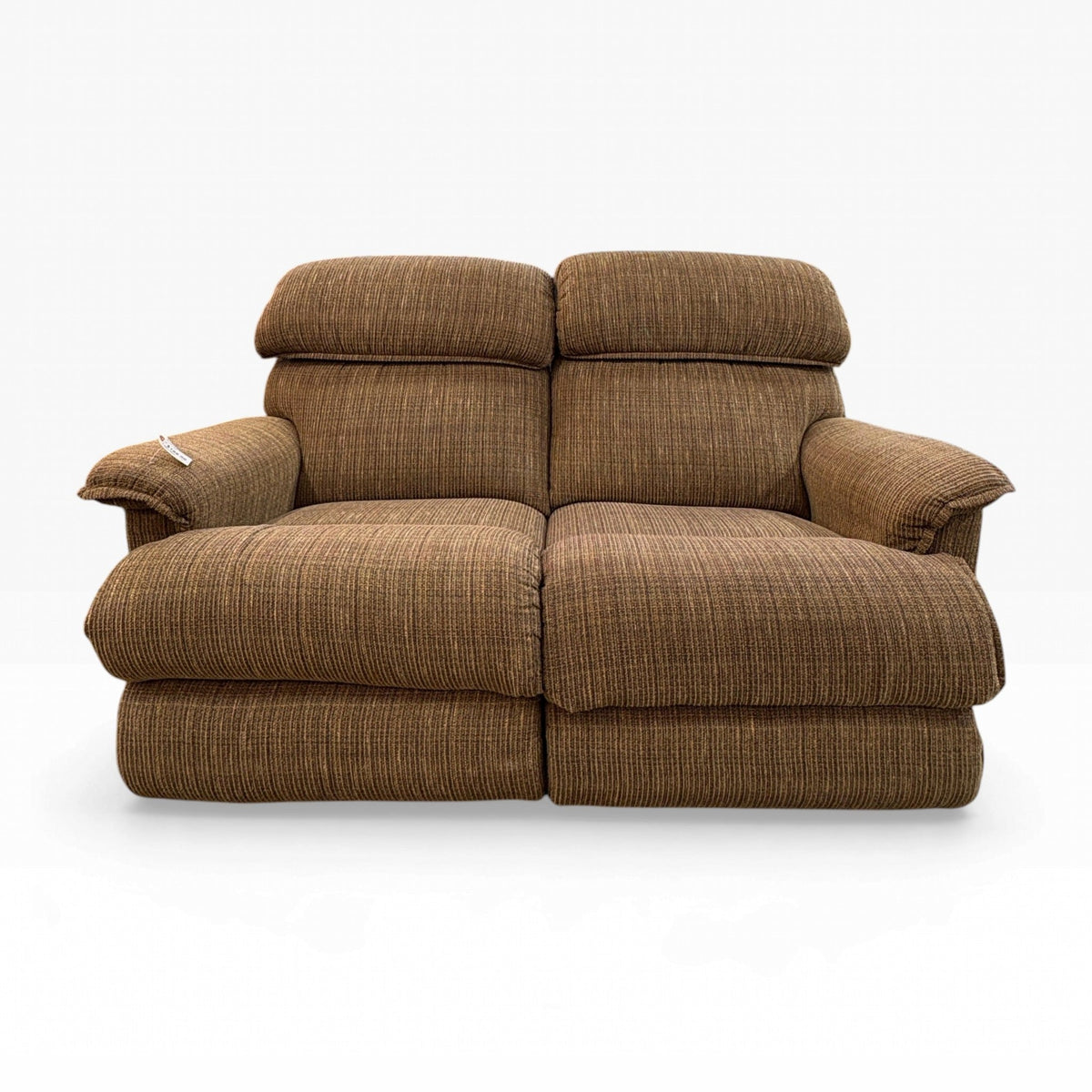 Brown Tweed Reclining Loveseat FALSE location-set