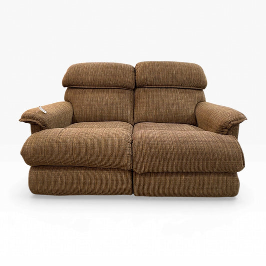 Brown Tweed Reclining Loveseat FALSE location-set