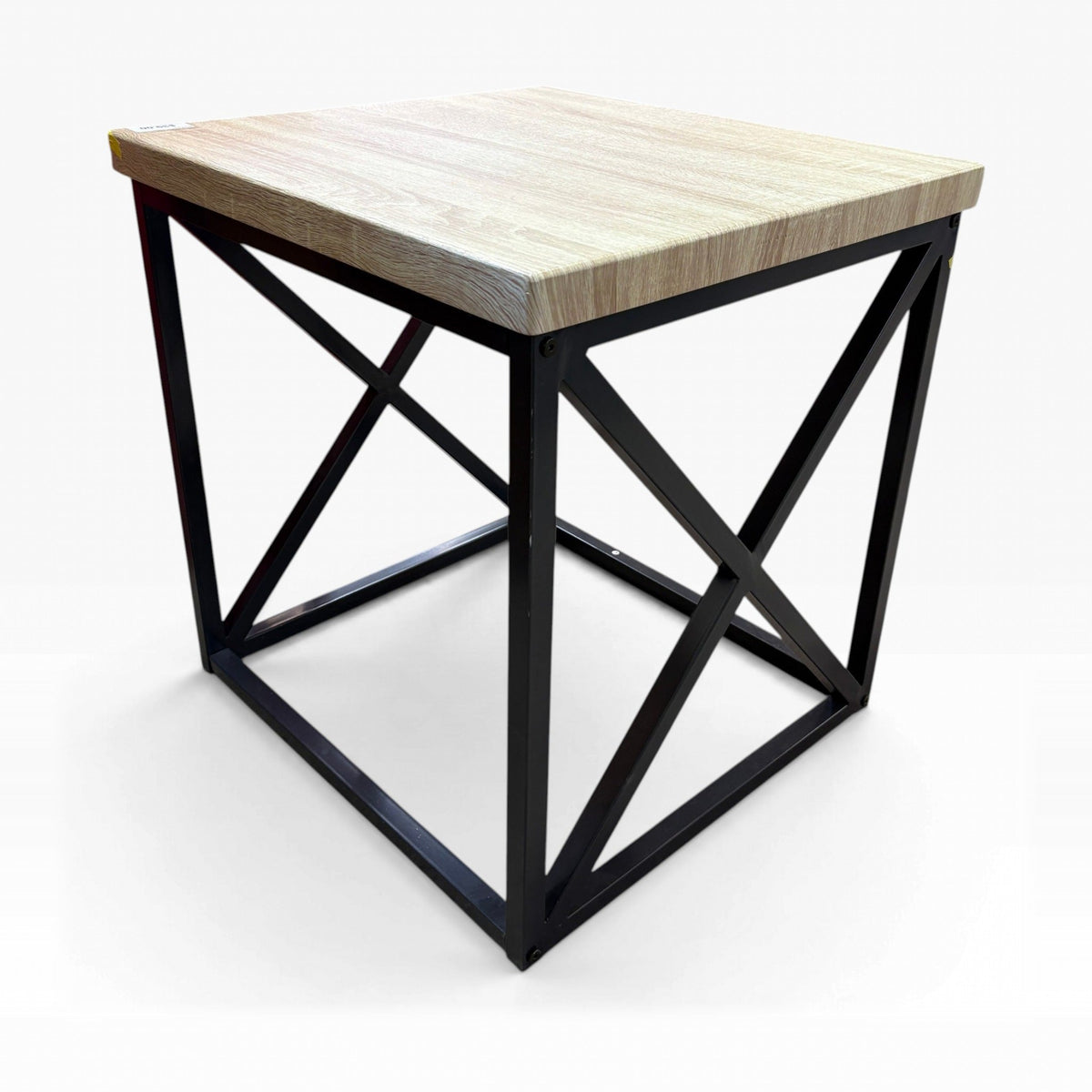 Wood and Metal End Table FALSE location-set