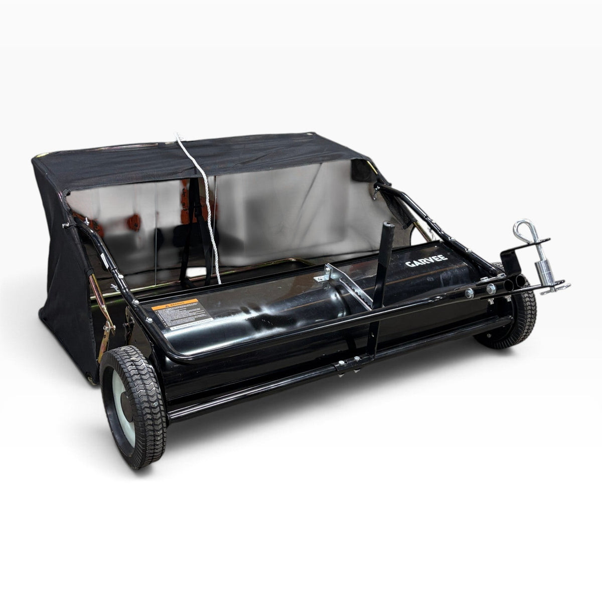 GARVEE Tow-Behind 42 in Lawn Sweeper with Hopper Bag