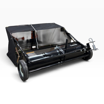 GARVEE Tow-Behind 42 in Lawn Sweeper with Hopper Bag