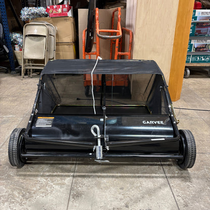 GARVEE Tow-Behind 42 in Lawn Sweeper with Hopper Bag