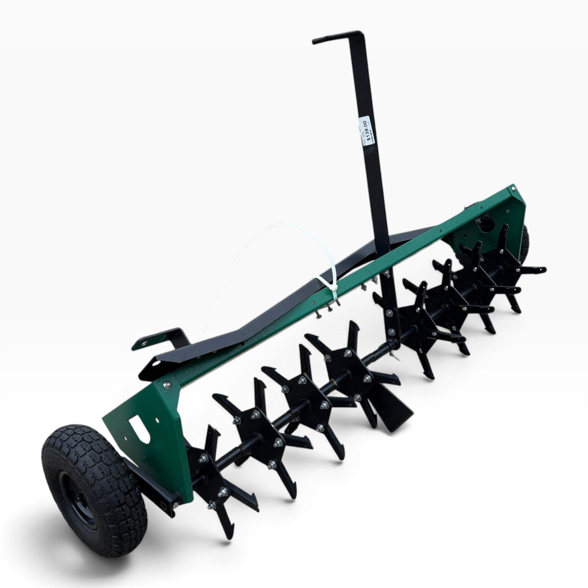 GARVEE Tow-Behind Lawn Aerator/Dethatcher with Slotted Steel Weight Tray