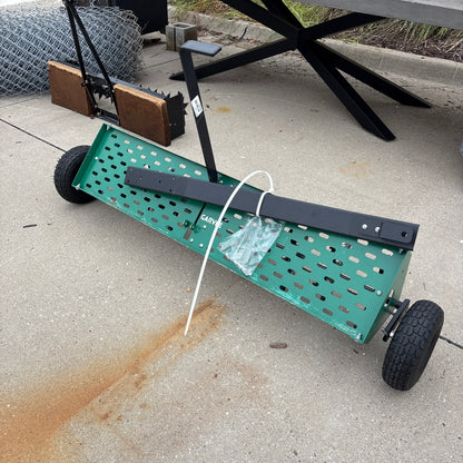 GARVEE Tow-Behind Lawn Aerator/Dethatcher with Slotted Steel Weight Tray