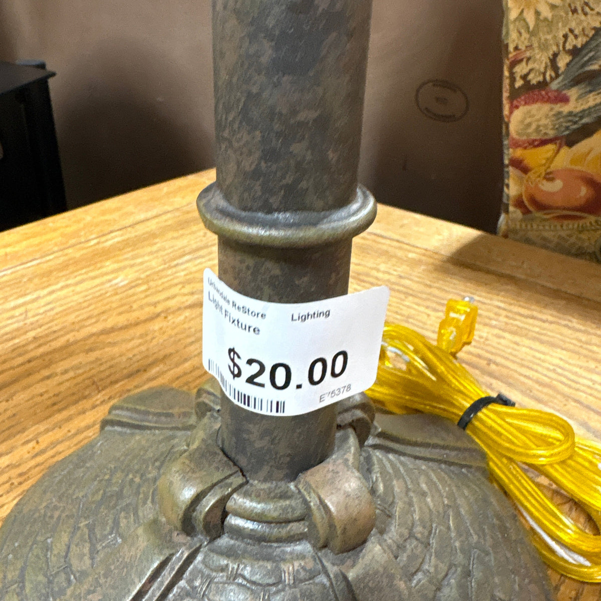 GDM Habitat for Humanity ReStore Bronze Column Table Lamp