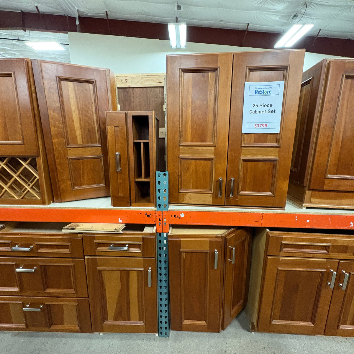 GDM Habitat for Humanity ReStore 25-Piece Cherry Kitchen Cabinet Set